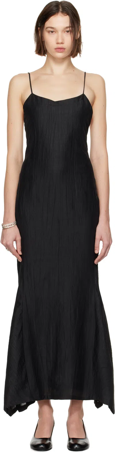 Our Legacy Black Naiad Maxi Dress In Bohemian Black