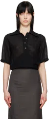 Our Legacy Black Nannas Shirt In Black Sparse Crepe