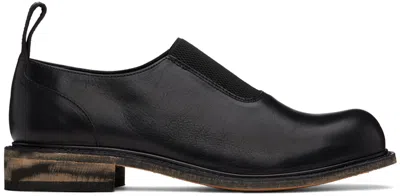 Our Legacy Black Naoto Loafers In Deep Black Leather