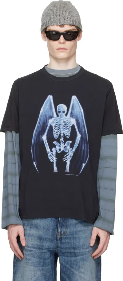 Our Legacy Mens Fallen Angel Print Graphic-print Cotton T-shirt In Multi