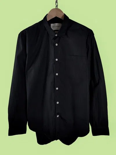Pre-owned Our Legacy Black Oversized Pearl Long Sleeve Shirt
