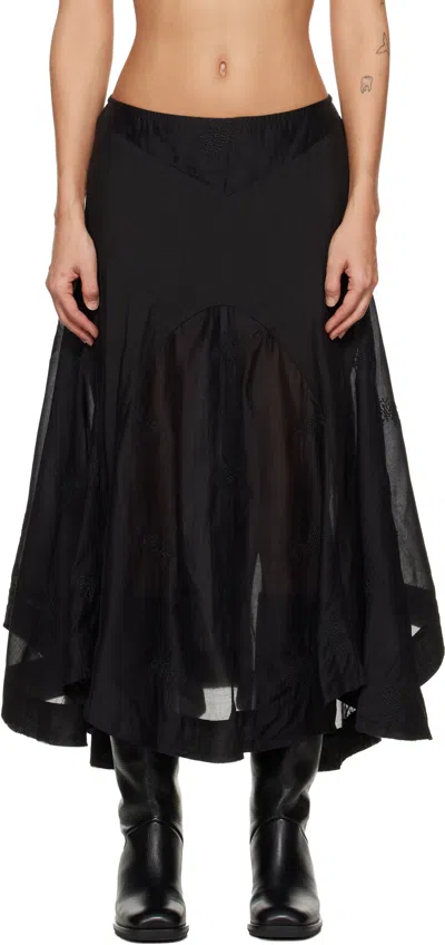 Our Legacy Black Petti Midi Skirt