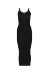 Our Legacy Black V-neck Ribbed-knit Dress In Black