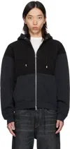 Our Legacy Hooded Knitwear With Drawstring And Ribbed Cuffs In Black