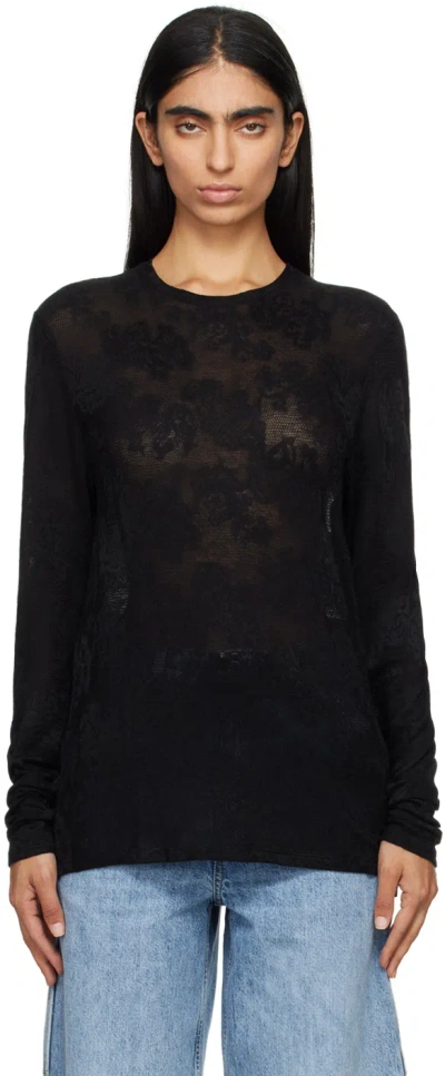 Our Legacy Black Regular Long Sleeve T-shirt In Black Paisley