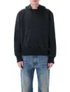 Our Legacy Relic Cropped Distressed Cotton-jersey Hoodie