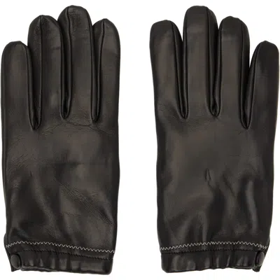 Our Legacy Black Rider Gloves In Black Nappa