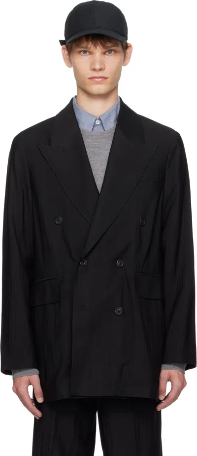 Our Legacy Black Sharp Db Blazer In Blue