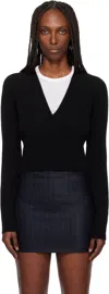 Our Legacy Black Sharp V-neck Sweater In Black