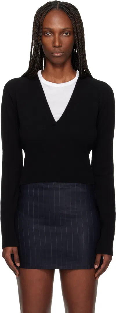 Our Legacy Black Sharp V-neck Sweater