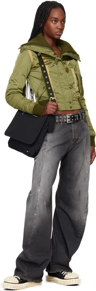 Our Legacy Black Slim Satchel Bag In Static Black Papyrus