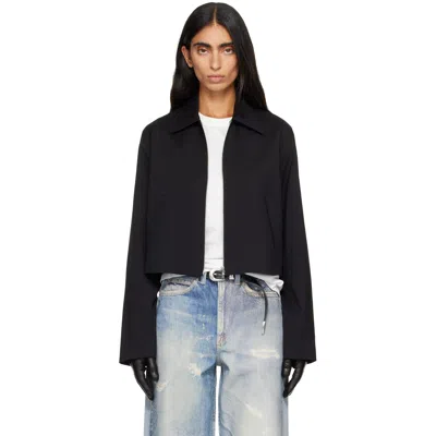 Our Legacy Black Statue Jacket In Black Worsted Wool