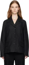 Our Legacy Sweep Blazer In Draping Black Canvas