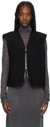 Our Legacy Black Top Vest In Evening Black Wool
