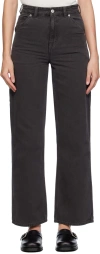 Our Legacy Black Trade Canvas Jeans In Ash Black