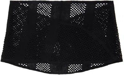 Our Legacy Black Triangular Scarf In Wisconsin Refined Li