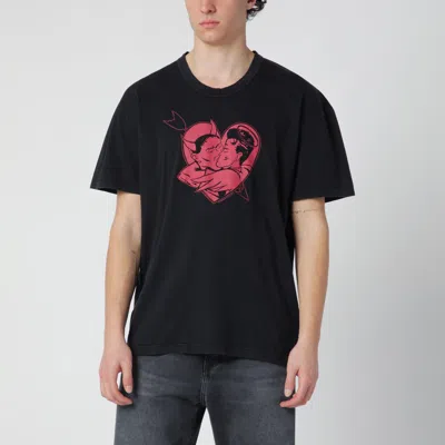 OUR LEGACY OUR LEGACY BLACK T-SHIRT WITH LOVE STORY PRINT
