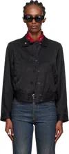 Our Legacy Black Tuxedo Bomber Jacket In Black