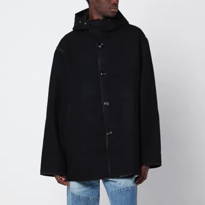 Our Legacy Liner Hooded Wool Jacket In Black