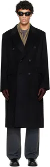 Our Legacy Black Whale Coat In Black