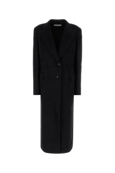 Our Legacy Wool Blend Coat Long Sleeve Tailored In Black