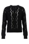 Our Legacy Cable Sonar Wool Sweater In Black Fisherman Wool