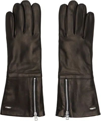 Our Legacy Black Zipped Gloves