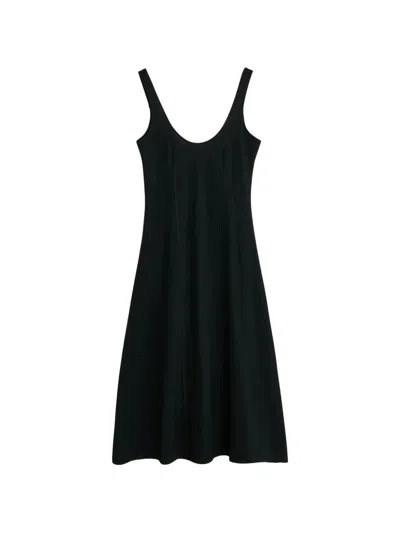 Our Legacy Backless Scoop Neck Midi Dress Sleeveless In Black