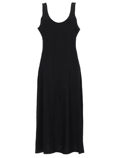 Our Legacy Scoop Neck Sleeveless Maxi Dress Soft Fabric In Black