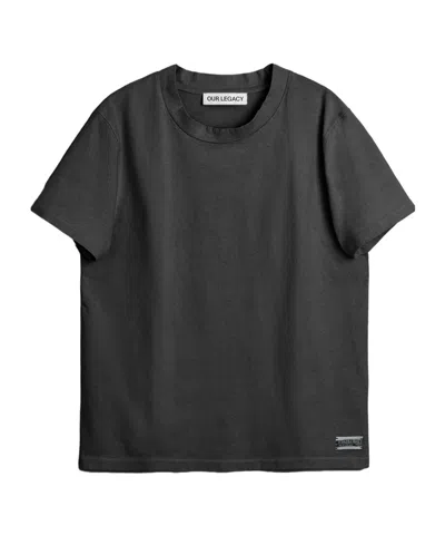 Our Legacy Bliss T-shirt In Washed Black Band Jersey