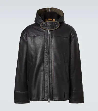 Our Legacy Blizzard Leather Jacket In Brown
