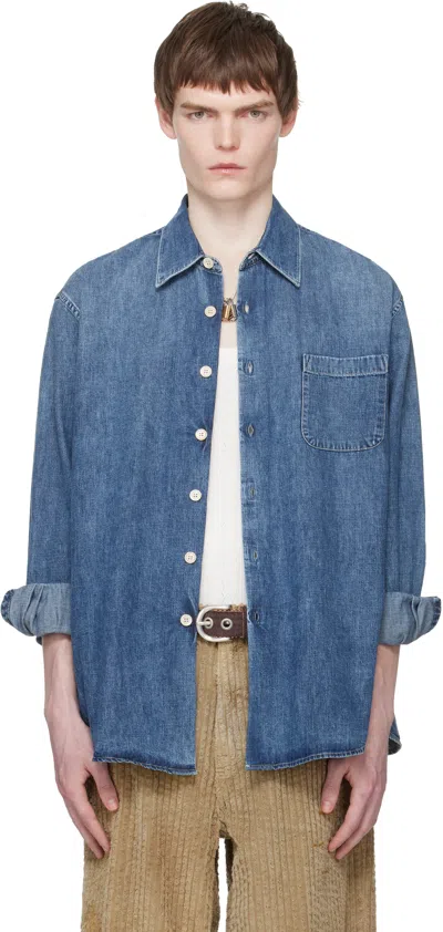 Our Legacy Denim Shirt Whatever In Brown