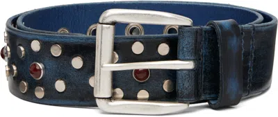 OUR LEGACY BLUE & BLACK VORTEX BELT