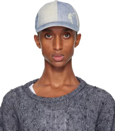 Our Legacy Blue Ball Cap In Digital Denim Print