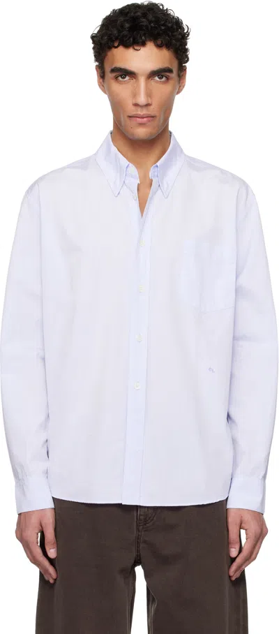 Our Legacy Blue Beyond Bd Shirt In Dining Blue Poplin