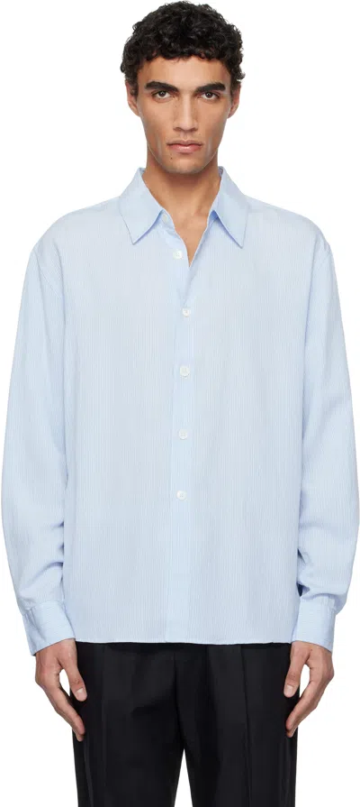 Our Legacy Blue Beyond Shirt In Suave Stripe Holiday