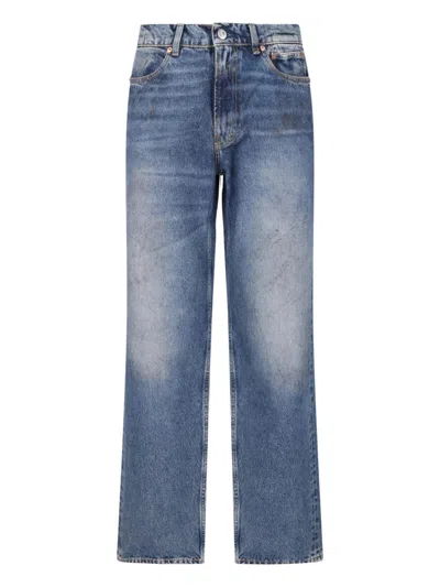 Our Legacy Blue Carlson High-waisted Alley Cat Wash Bootcut Jeans