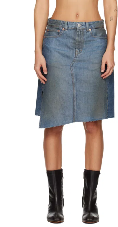 Our Legacy Blue Craft Denim Midi Skirt