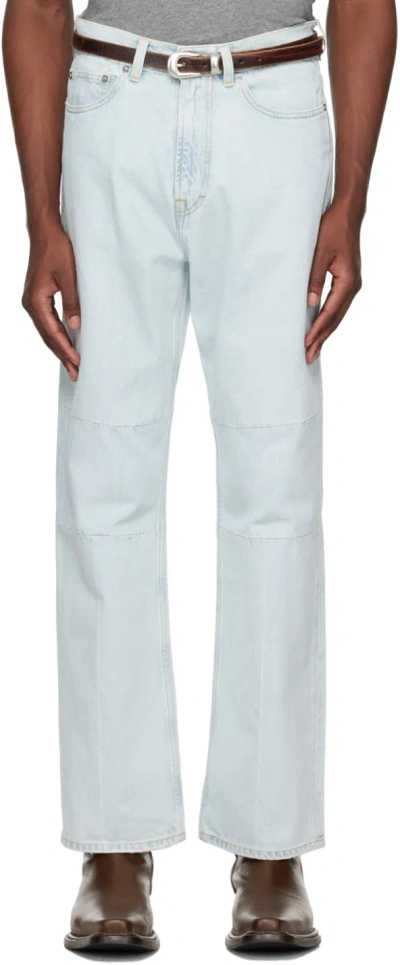 Our Legacy Blue Extended Third Cut Jeans In Superlight Wash