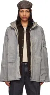 Our Legacy Horizon Jacket In Carbon Overdye Papyr