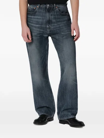 Our Legacy Rocker Storm Cotton Blend Five Pocket Jeans In Blue