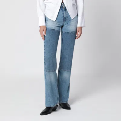 OUR LEGACY OUR LEGACY BLUE JEANS WITH PATCHWORK PANELS