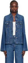 Our Legacy Lasso Western Structured Denim Jacket In Western Blue Denim