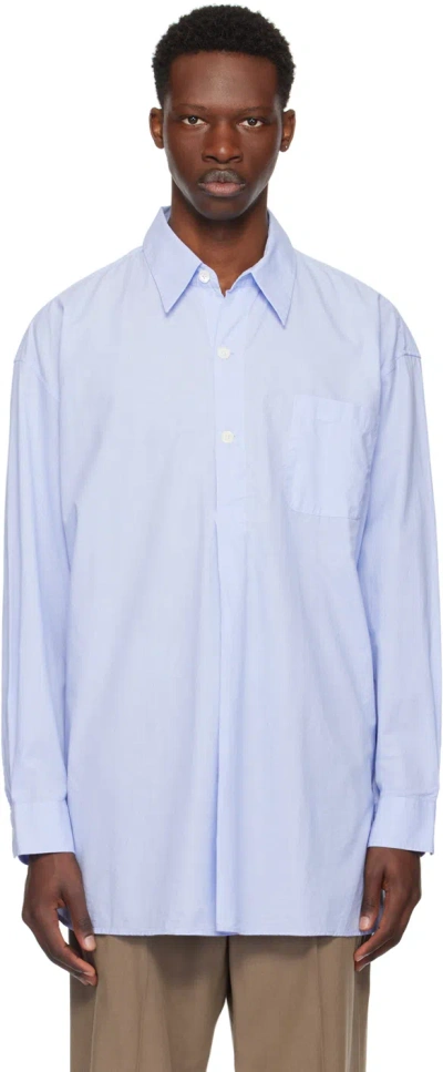 Our Legacy Popover Cotton Shirt In Azores Stripe Seasho