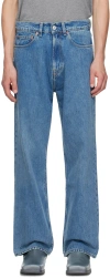 Our Legacy Third Cut Denim Jeans In Blue Tech Wash Denim