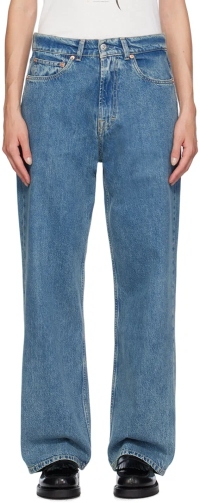 Our Legacy Blue Third Cut Jeans In Blue Tech Wash Denim