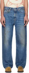 Our Legacy Mens Third Cut Relaxed Wide Leg Jeans In Deadline Wash
