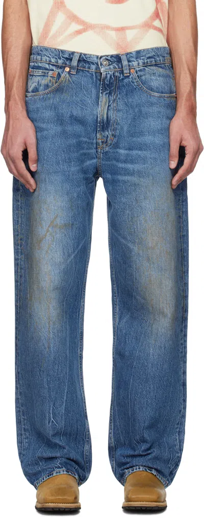 Our Legacy Blue Third Cut Jeans In Deadlinewash