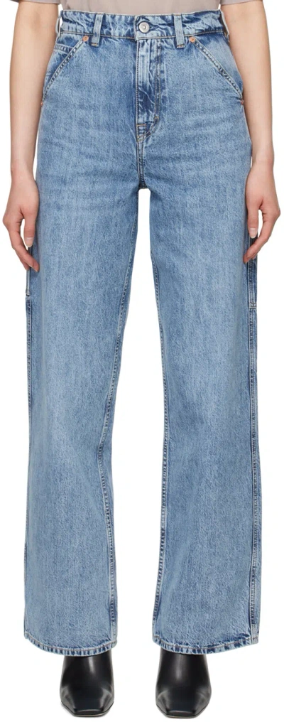 Our Legacy Blue Trade Jeans In Shadow Wash Denim