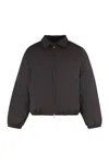 Our Legacy Avenue Striped Zip Bomber Jacket In Brown